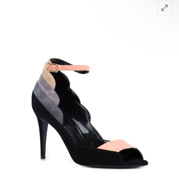 Pierre Hardy Sz 8.5 Roxy Art Deco Suede Stiletto High Heels Shoes NWOB 38.5 - Picture 8 of 10